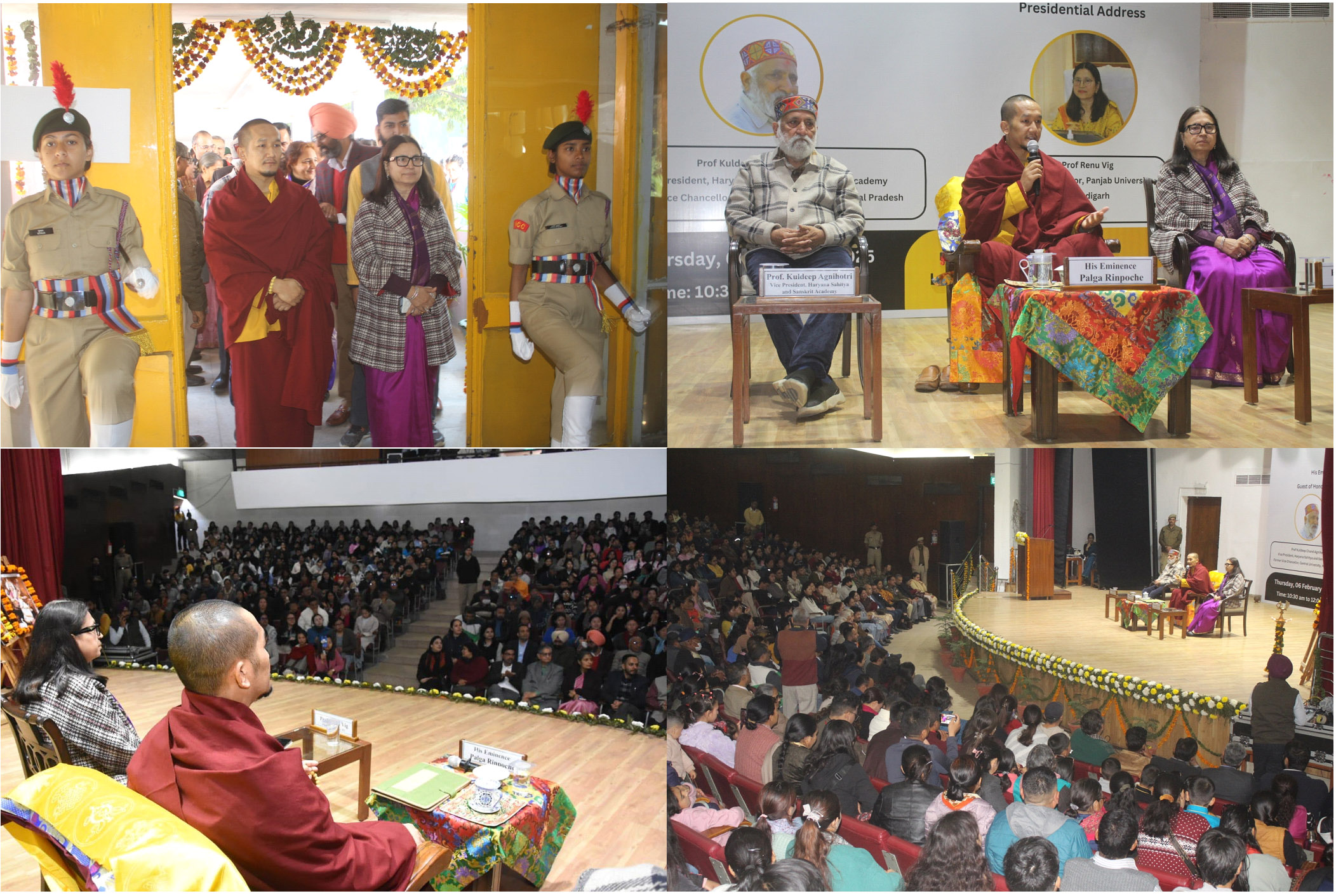 Tibetan Buddhist leader Choekyong Palga Rinpoche addresses students on the topic 'Role of Youth in Nation Building'